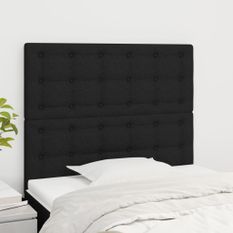 Têtes de lit 2 pcs Noir 90x5x78/88 cm Tissu