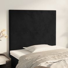 Têtes de lit 2 pcs Noir 90x5x78/88 cm Velours