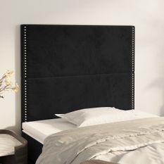 Têtes de lit 2 pcs Noir 90x5x78/88 cm Velours