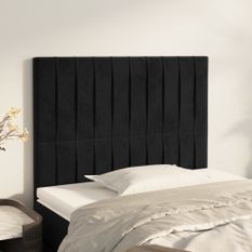 Têtes de lit 2 pcs Noir 90x5x78/88 cm Velours