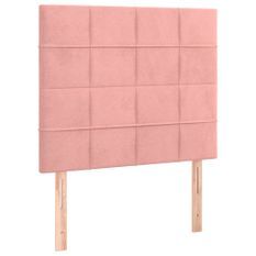 Têtes de lit 2 pcs Rose 100x5x78/88 cm Velours