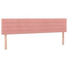 Têtes de lit 2 pcs Rose 90x5x78/88 cm Velours
