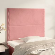 Têtes de lit 2 pcs Rose 90x5x78/88 cm Velours