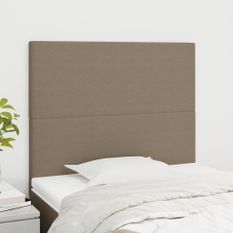 Têtes de lit 2 pcs Taupe 100x5x78/88 cm Tissu