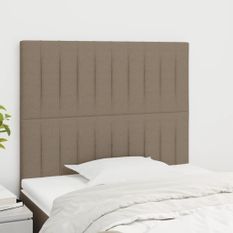 Têtes de lit 2 pcs Taupe 100x5x78/88 cm Tissu