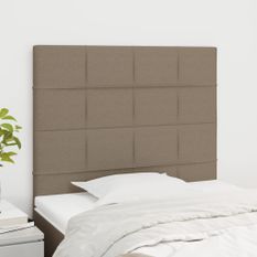 Têtes de lit 2 pcs Taupe 90x5x78/88 cm Tissu