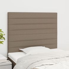 Têtes de lit 2 pcs Taupe 90x5x78/88 cm Tissu