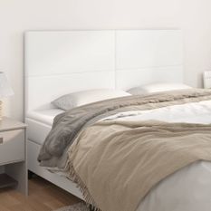 Têtes de lit 4 pcs Blanc 100x5x78/88 cm Similicuir