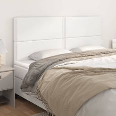 Têtes de lit 4 pcs Blanc 80x5x78/88 cm Similicuir