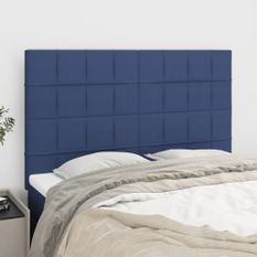 Têtes de lit 4 pcs Bleu 72x5x78/88 cm Tissu