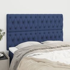 Têtes de lit 4 pcs Bleu 72x7x78/88 cm Tissu