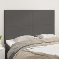 Têtes de lit 4 pcs Gris 72x5x78/88 cm Similicuir