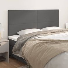 Têtes de lit 4 pcs Gris 80x5x78/88 cm Similicuir