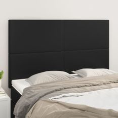 Têtes de lit 4 pcs Noir 72x5x78/88 cm Similicuir