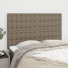 Têtes de lit 4 pcs Taupe 72x5x78/88 cm Tissu