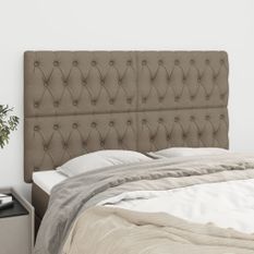 Têtes de lit 4 pcs Taupe 80x7x78/88 cm Tissu