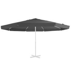 Tissu de remplacement pour parasol d'extérieur Anthracite 500cm