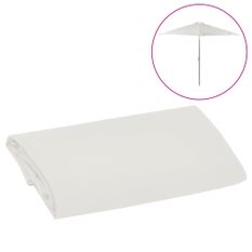 Tissu de remplacement pour parasol d'extérieur Blanc 300 cm
