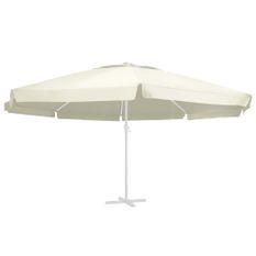 Tissu de remplacement pour parasol d'extérieur Sable 600 cm