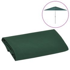 Tissu de remplacement pour parasol d'extérieur Vert 300 cm