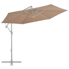 Tissu de remplacement pour parasol déporté Taupe 300 cm