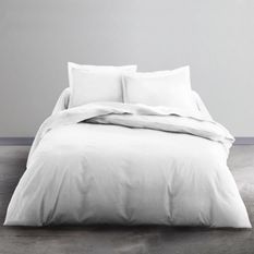 TODAY Parure de lit Coton 2 personnes - 240x260 cm - Uni Blanc Gabriel
