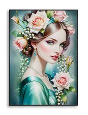 Toile laquée fantaisie avec cadre -a- 72 x 4 x 102 cm