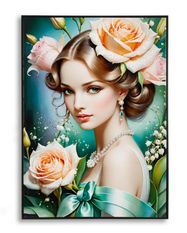 Toile laquée fantaisie avec cadre -b- 72 x 4 x 102 cm