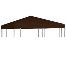 Toile supérieure de gazebo 310 g/m² 3x3 m Marron