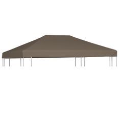 Toile supérieure de gazebo 310 g/m² 3x3 m Taupe