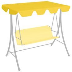 Toit de rechange balançoire Jaune 188/168x110/145 cm 270 g/m²