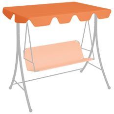 Toit de rechange balançoire Orange 188/168x110/145 cm 270 g/m²