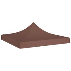 Toit de tente de réception 2x2 m Marron 270 g/m²