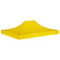 Toit de tente de réception 4,5x3 m Jaune 270 g/m²