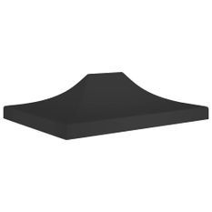 Toit de tente de réception 4,5x3 m Noir 270 g/m²