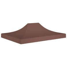 Toit de tente de réception 4x3 m Marron 270 g/m²