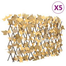 Treillis de feuille d'érable artificiel extensible 5 pcs