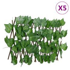 Treillis de feuille de vigne artificiel extensible 5 pcs