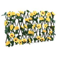 Treillis de lierre artificiel extensible jaune 180x30 cm