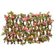 Treillis de lierre artificiel extensible rose foncé 180x30 cm