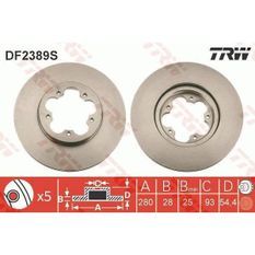 TRW Disque de frein unitaire DF2389S