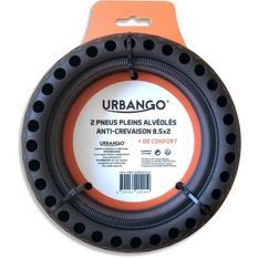 URBANGO Lot 2 pneus plein - Alvéolé - Haute qualité - Anti-Crevaison - Compatible XIAOMI MIJA/M365