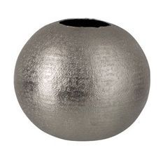 Vase boule métal argenté mat Liath