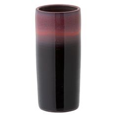 Vase céramique rouge et noir Winno H 35 cm