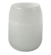 Vase cylindrique verre gris Liath H 22 cm