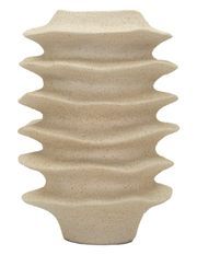Vase de style japandi à motif de bandes ondulées ø 25,5 x 37 cm