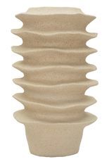Vase de style japandi à motif de bandes ondulées ø 29 x 49 cm