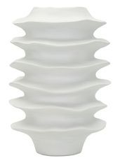 Vase moderne à motif de bandes ondulées ø 25,5 x 37 cm
