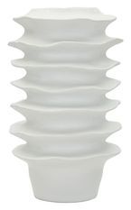 Vase moderne à motif de bandes ondulées, ø 29 x 49 cm