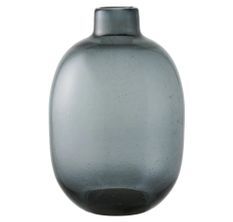 Vase moderne en verre fumé noir EKLA – H 35 cm